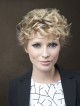 Nice Lace Front Synthetic Celebrity Short Curly Wigs