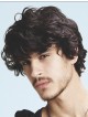 Short Capless Synthetic Wavy Mens Hairstyle Wig