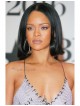 Rihanna straight black synthetic bob wigs