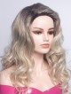 Long Synthetic Dark Rooted Wigs