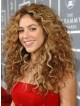Long Curly Human Hair Wigs for Whtie Women Ombre Color