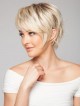 Classic Short Croped Blonde Synthetic Hair Straight Wig