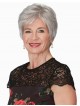 New Short Pixie Cut Grey Wig For Older Ladies