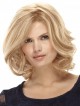 Stunning Lace Front Human Hair Blonde Wavy Wigs
