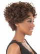 Pretty Curly Human Hair with Capless Wigs Fast Ship