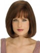 New Arrival 100% Hand-tied Lace Front Bob Straight Wig With Full Bangs on Sale