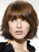 Synthetic Chin Length Straight Capless Women Wig With Full Bangs 2019