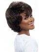 New Design Short Wavy Ladies African American Wig With Bangs