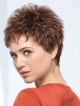 Synthetic Cropped Wavy Pixie Cut Women Hair Wig