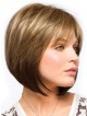 Classic Natural Looking Straight Capless Bob Wigs With Bangs