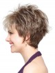Modern Short Fluffy Straight Synthetic Wig With Bangs