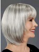 Grey Bob Straight Hair Wig For Women Over 40