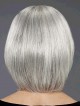 Grey Bob Straight Hair Wig For Women Over 40