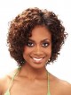 Lady Short Curly Lace Front Human Hair African American Wig